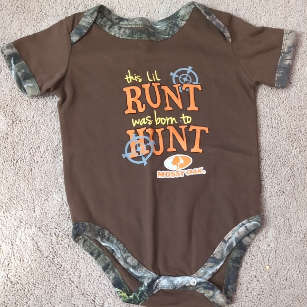 Mossy Oak Brown Baby Onesie